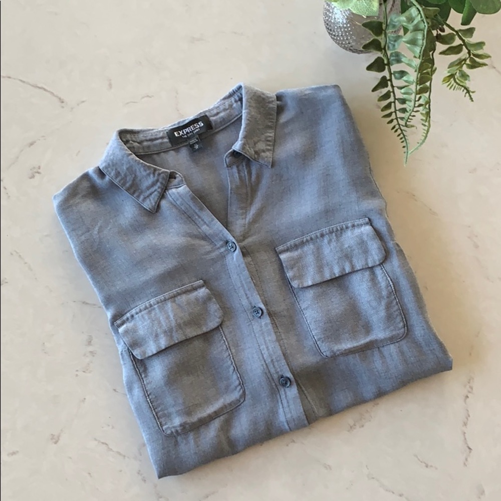 Express “The City Shirt” in Cambray Denim